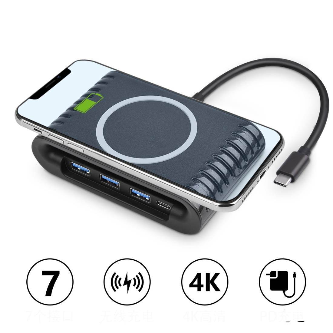 USB 3.0 Hub, Portable SuperSpeed 4 Port USB 3.0 Hub with Built-in Cable , USB Extension Multi-function USB Dock Hot Swapping Support for  Mac, PC, USB Flash Drives and Other Devices