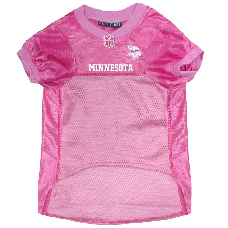 NFL Minnesota Vikings Pets First Pink Pet Football Jersey - Pink XS
