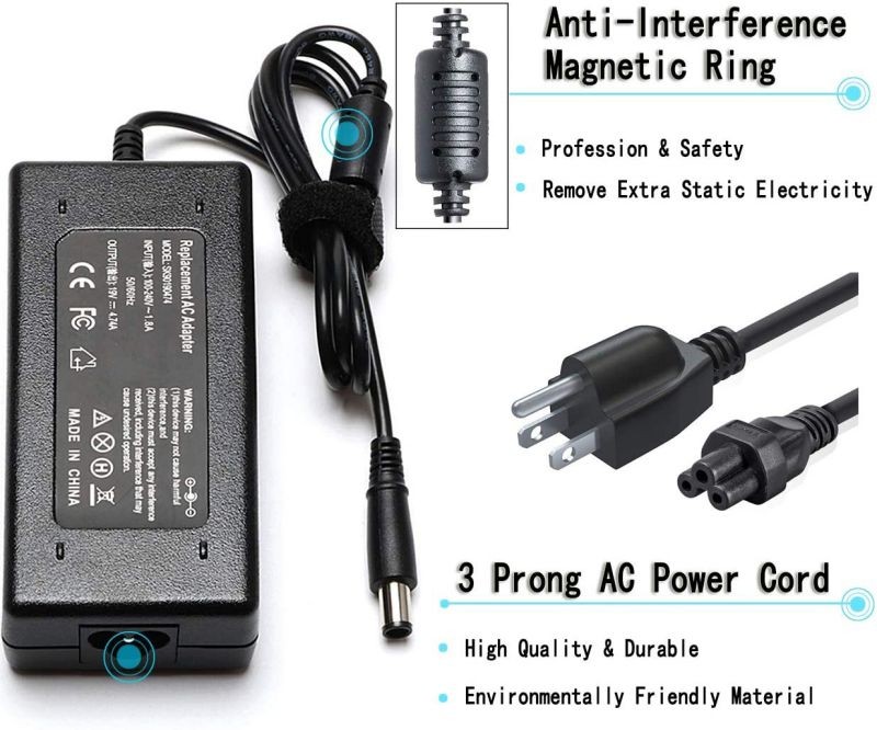 90W AC Adapter Laptop Charger Compatible for HP Probook 4530s 4540s 4330s 4430s 4440s 6550b 6460b 6560b 6470b 6570b HP Compaq 6530b 6730b 6910p nx9030 Laptop Notebook PC Power Supply Cord Plug