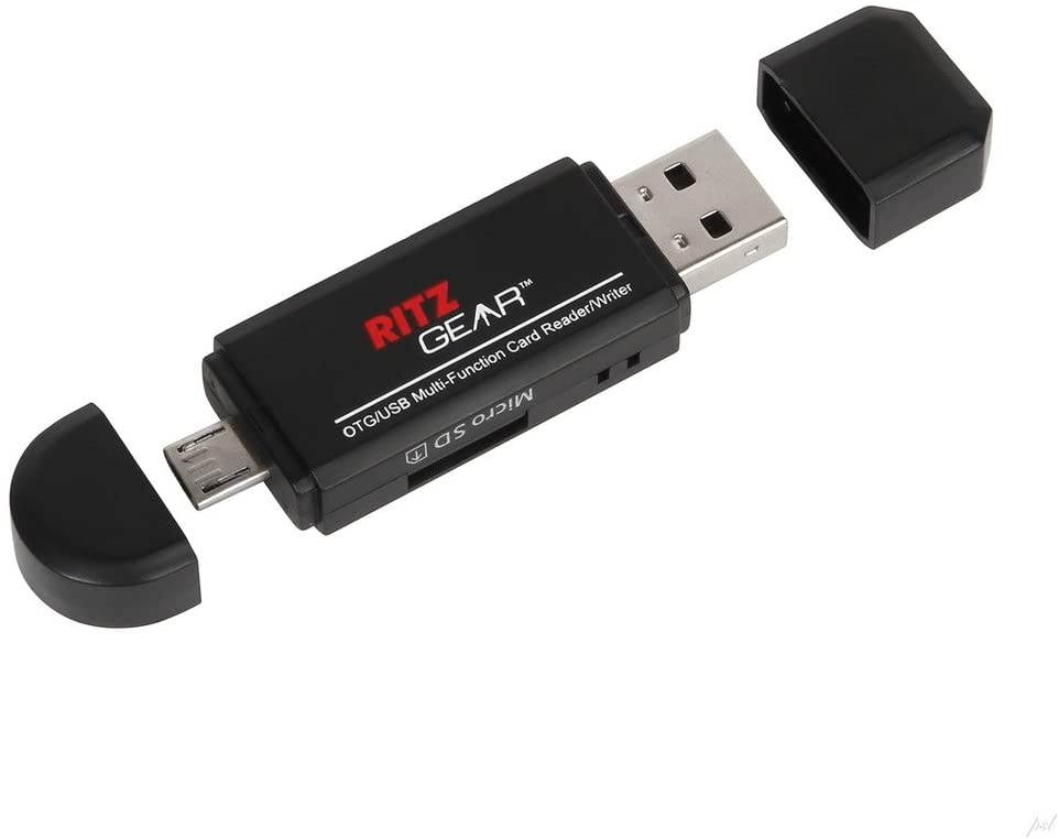 Ritz Gear OTG USB/Micro USB Multi-Function SD/Micro SD Card Reader/Writer for PC, Tablet and Smartphones (3-Pack)