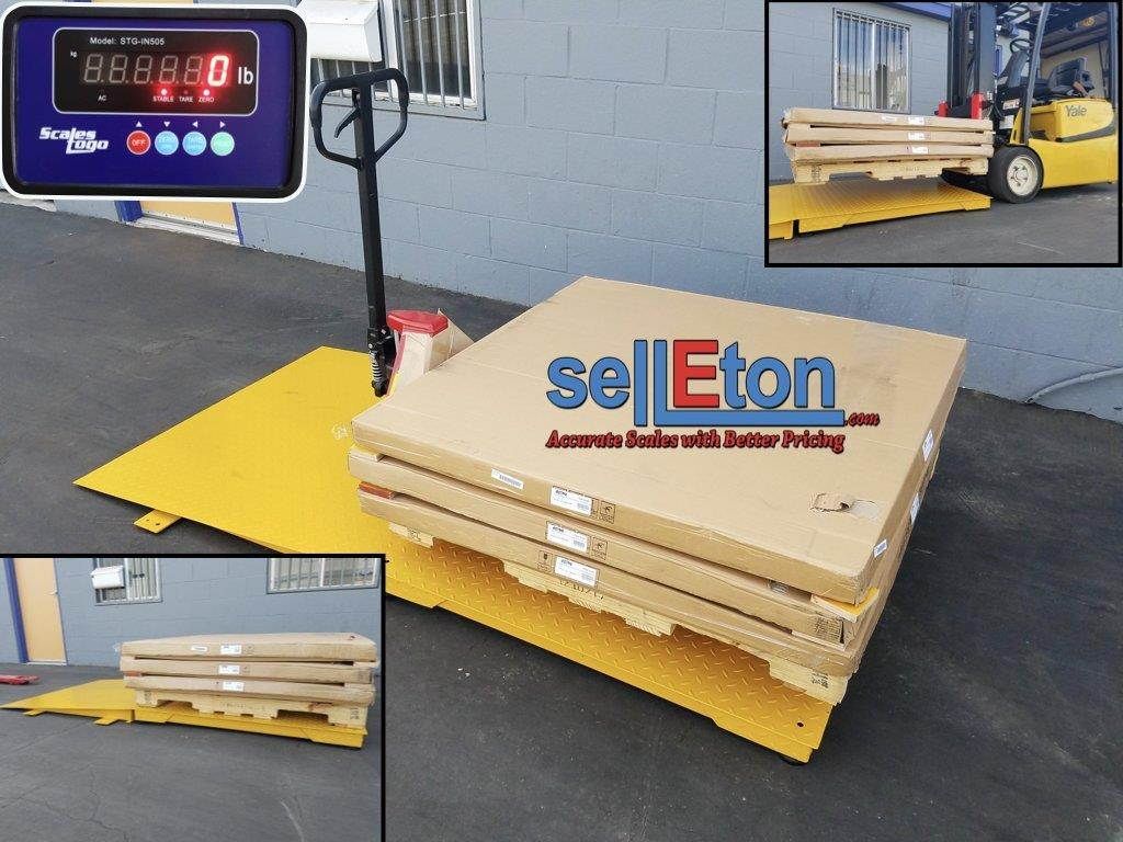 STG Industrial warehouse 40" x 40" Floor scale pallet box crate  5000 lbs x 1 lb