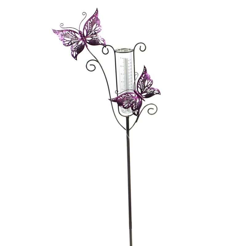 Home & Garden Capri Rain Guage Stake Butterfly Handcrafted Regal Art & Gift  -  Decorative Garden Stakes