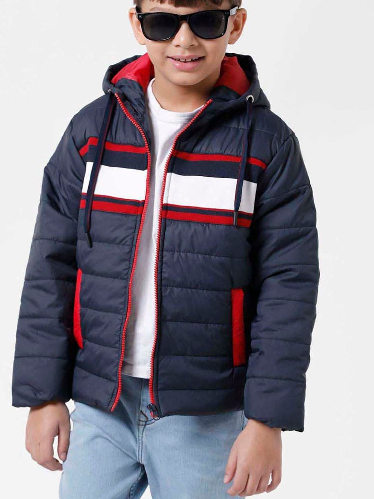 Kate & Oscar Kids White Regular Fit Full Sleeves Jacket