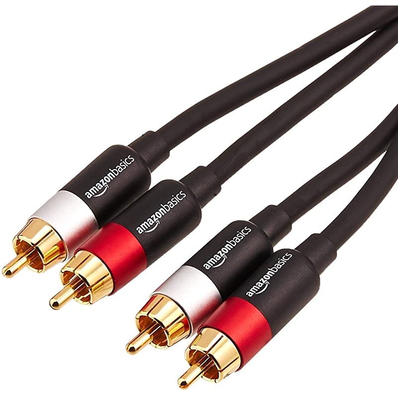 2Male to 2Male RCA Audio Stereo Subwoofer Cable 8 Feet
