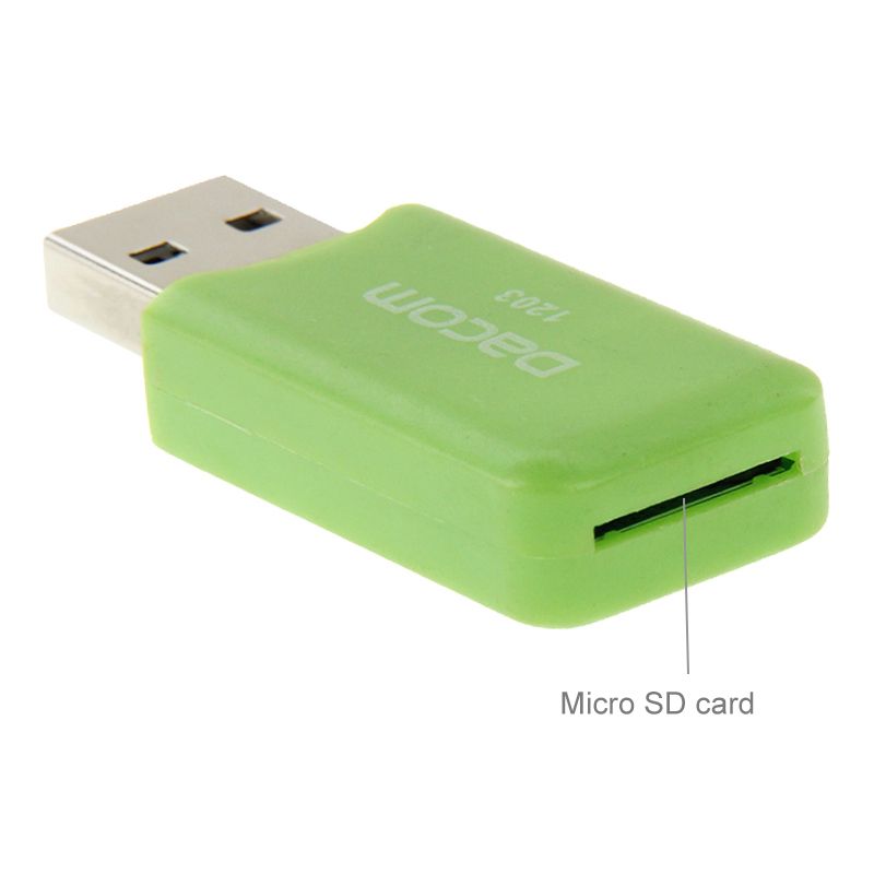 Portable USB2.0 Micro SD TF T-Flash Card Reader Adapter, up to 480Mbps, Random Color Delivery
