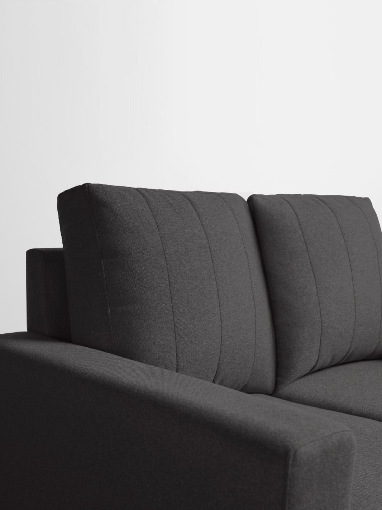 Durian Berry Black Premium Leatherette 2 Seater Sofa