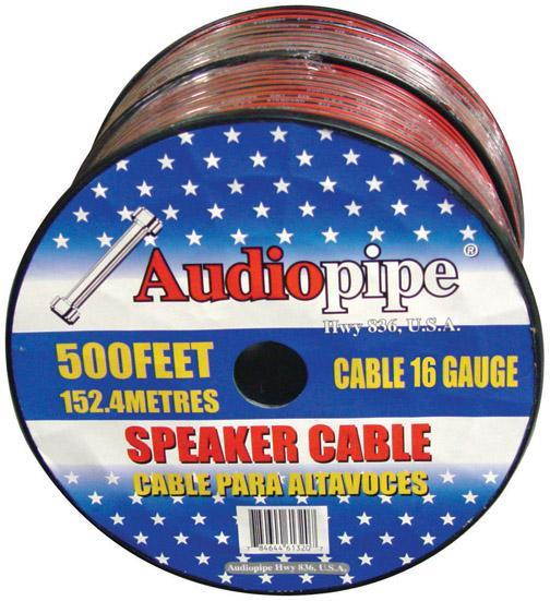 New Audiopipe Cable161000 16 Ga 1000' Spool Car Audio Speaker Cable 16 Gauge