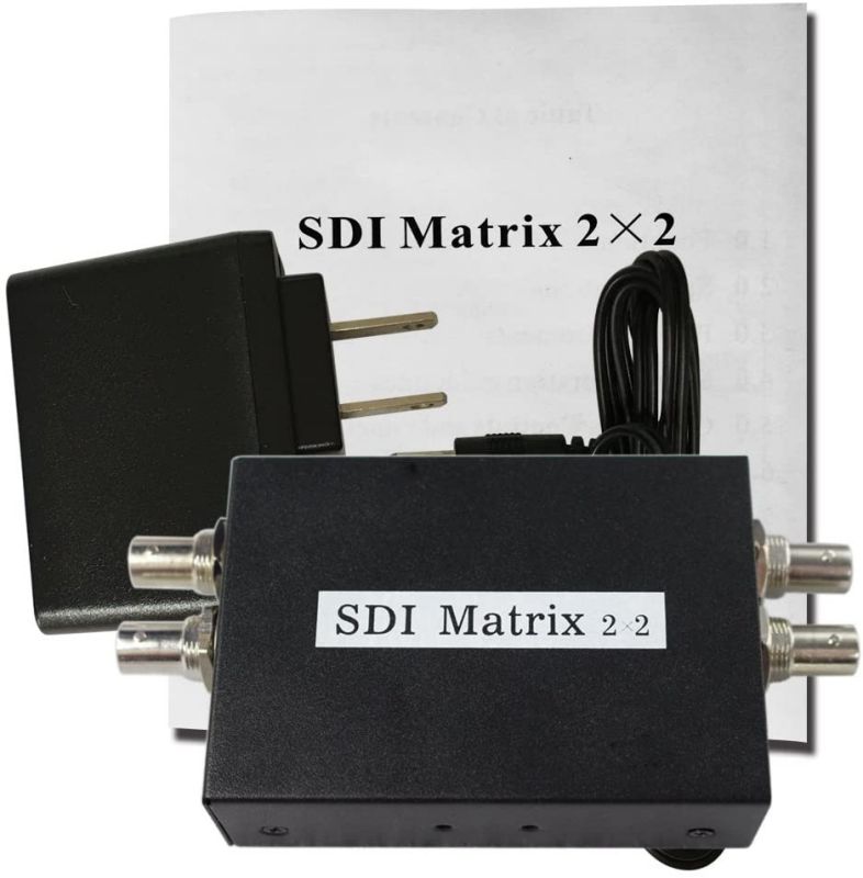 2x2 sdi Matrix ,2 SDI Input to 2 sdi Output Switch ,SDI 2x2 (Serial Digital Interface) switcher Support SD-SDI(270Mbps), HD-SDI(1485Mbps) and 3G-SDI(2970Mbps) Video Format