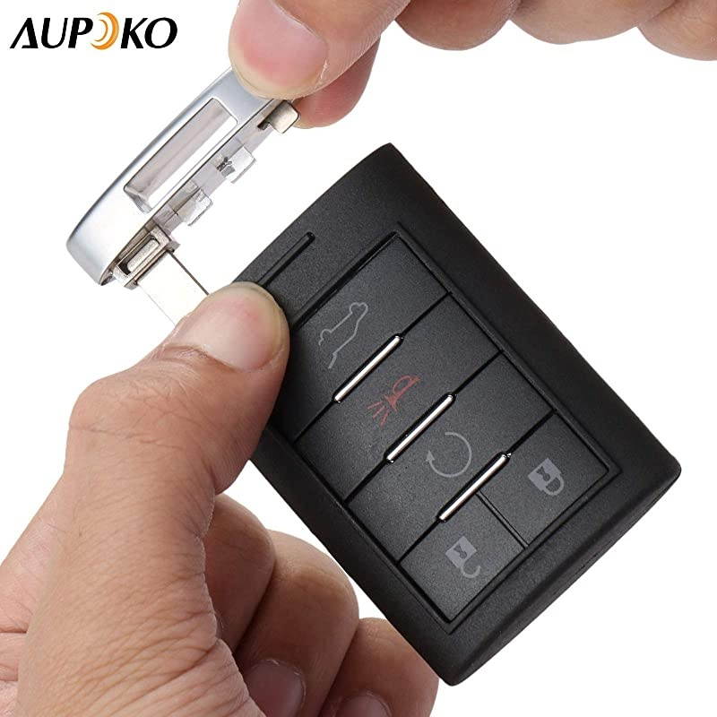 Keyless Entry Remote Control NBG009768T, 5 Button 315MHz Uncut Insert Blade Car Smart Key Fob, Replace# 22865375, PN22856930, Fits for for Cadillac SRX ATS ELR XTS 2013-2014