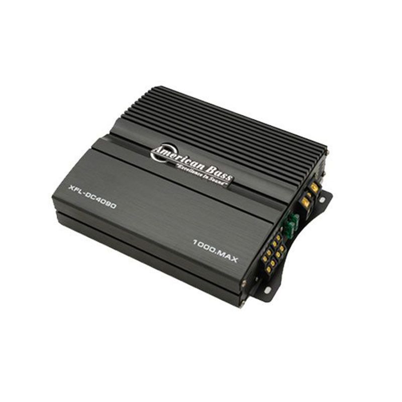 American Bass XFL DC 4090 Full Range 4 Channel Class D 2000 Watt Max Power 50kHz High 180Hz Low Pass Car Audio Amplifier with Metal Housing, Black