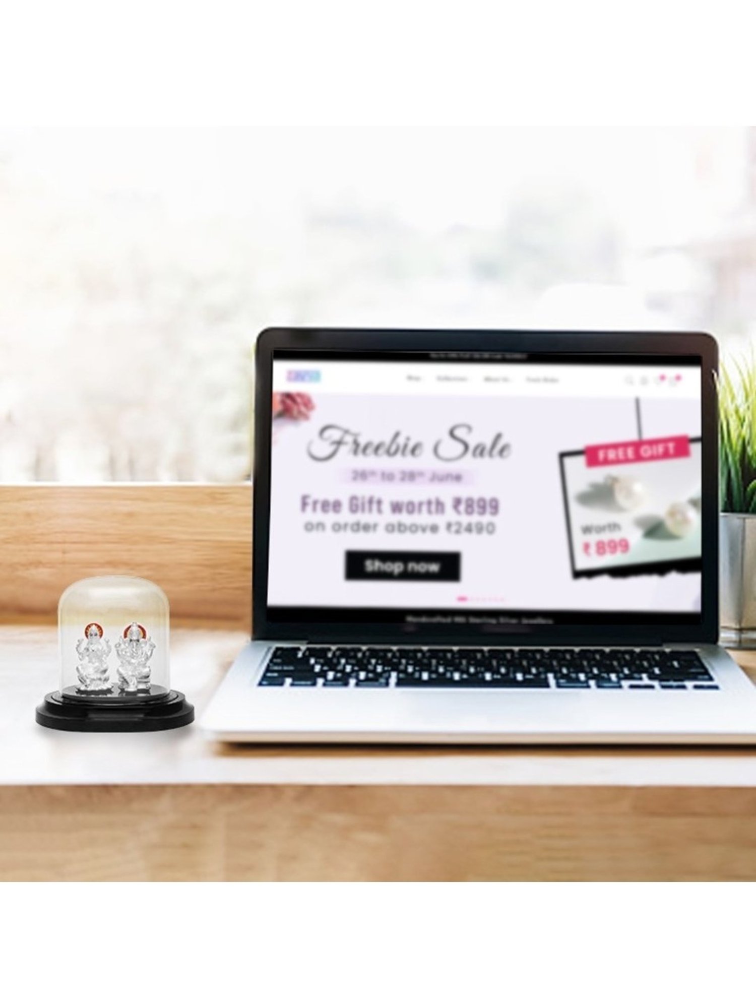 Sri Jagdamba Pearls 0.8 Silver Vishnu Idol