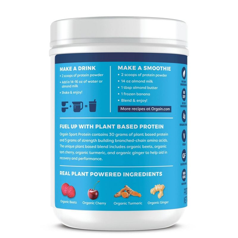 Orgain Organic Sport 30g Protein Powder - Vanilla - 20.16oz