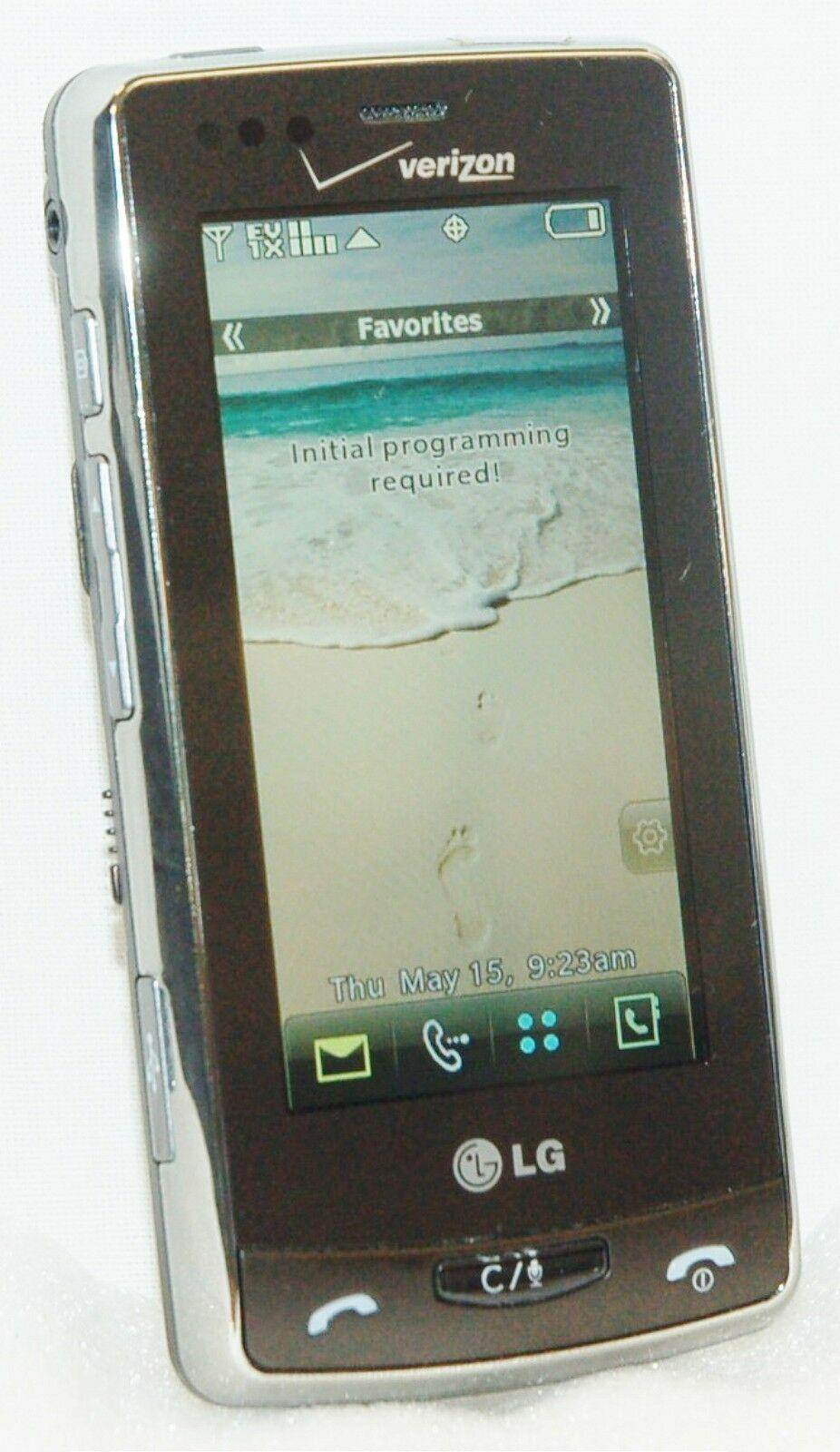LG VX9600 Versa Verizon CHROME BEZEL Touch Screen Cell Phone 2MP Camera vCast 3G