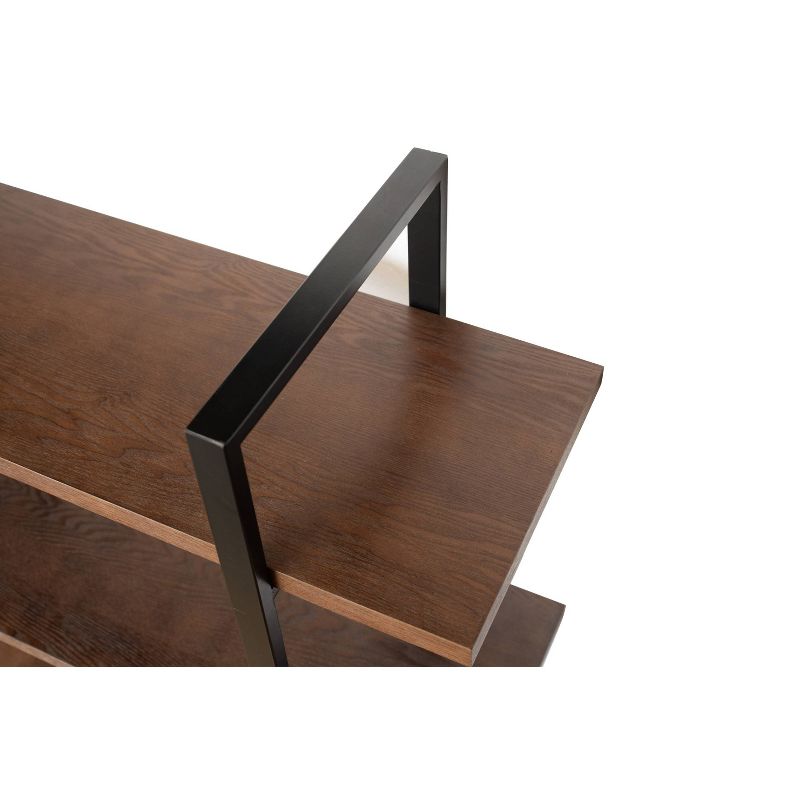 39.8" Brier 3 Shelf Etagere Bookshelf Walnut Brown - Summerland Home