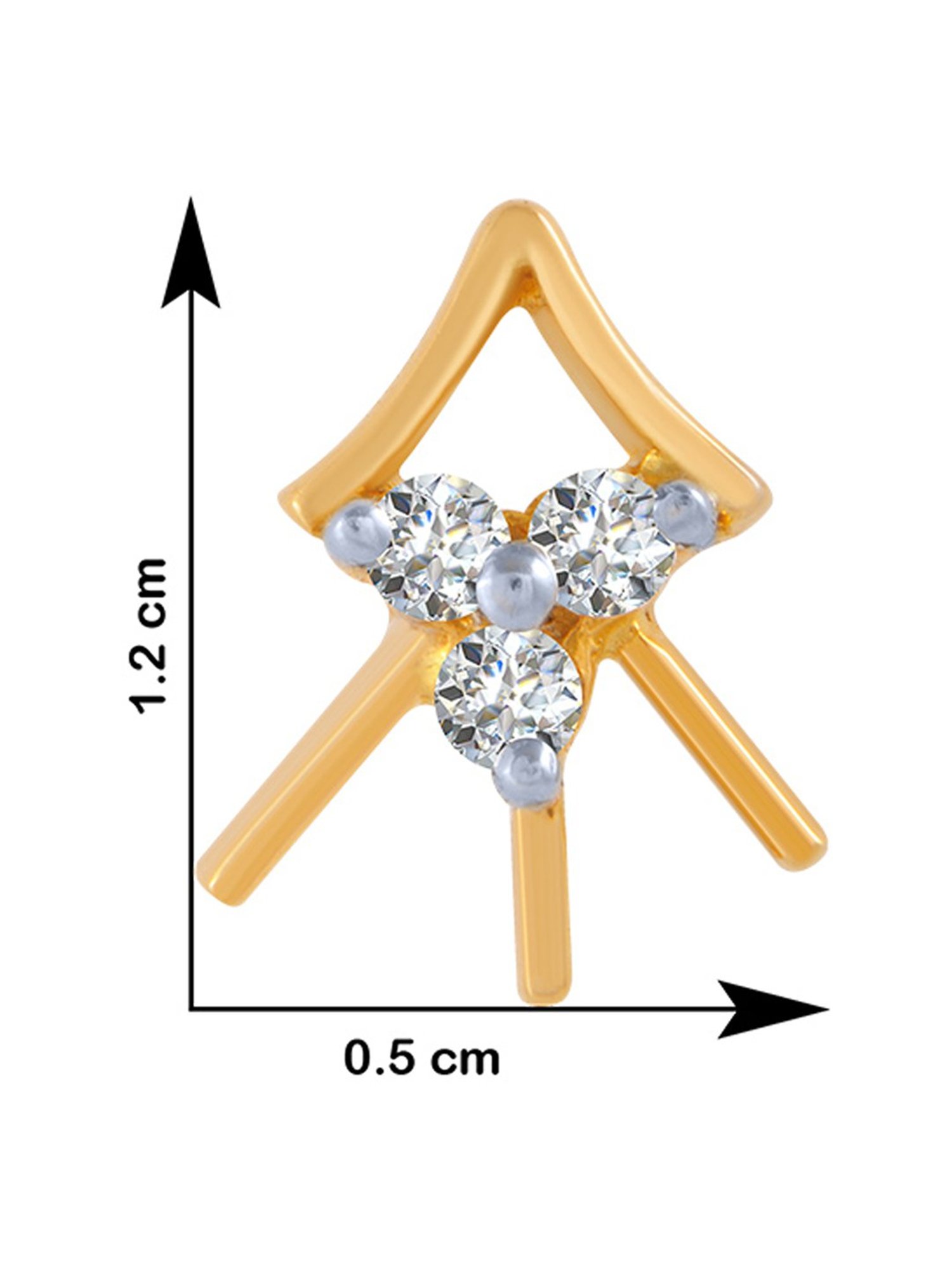 P.C. Chandra Jewellers 18 kt Gold & Diamond Earrings