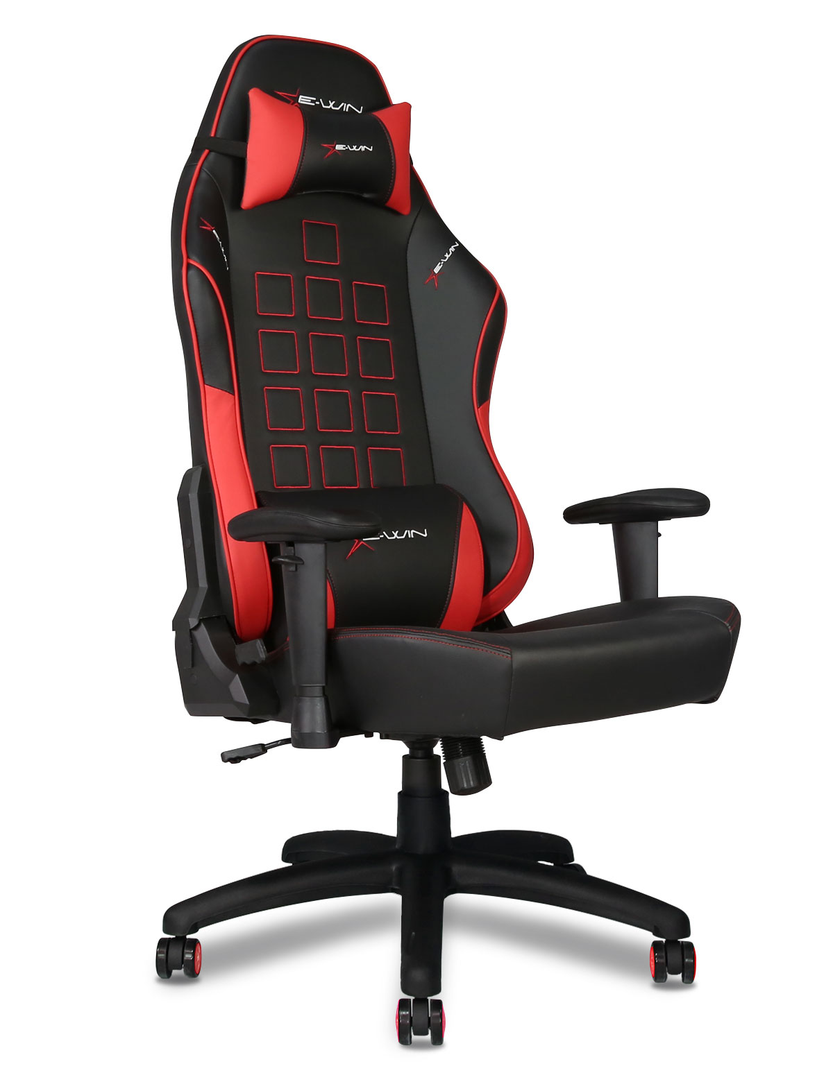 EWin Gaming and Office Chair KTC Knight Series Ergonomic With Head and Back Pillows (Black and Blue)