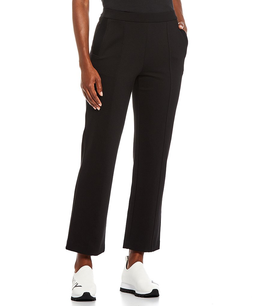Donna Karan New York Crop Straight Leg Ponte Pull-On Pants