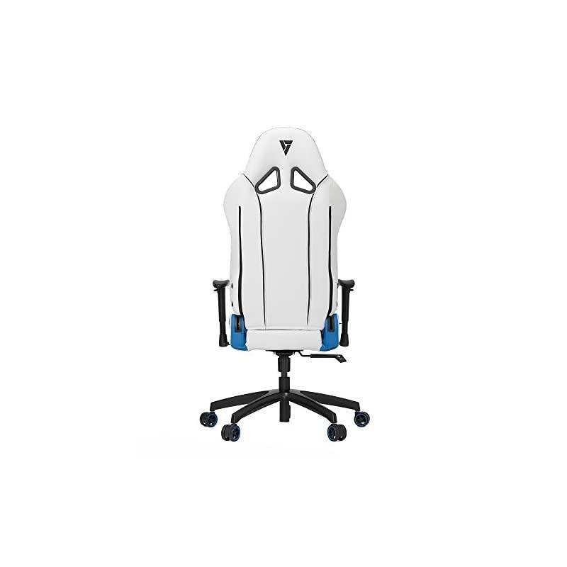 Gaming Chair Racing Seat, S-Line Slim SL2000 BIFMA Cert, White/Blue
