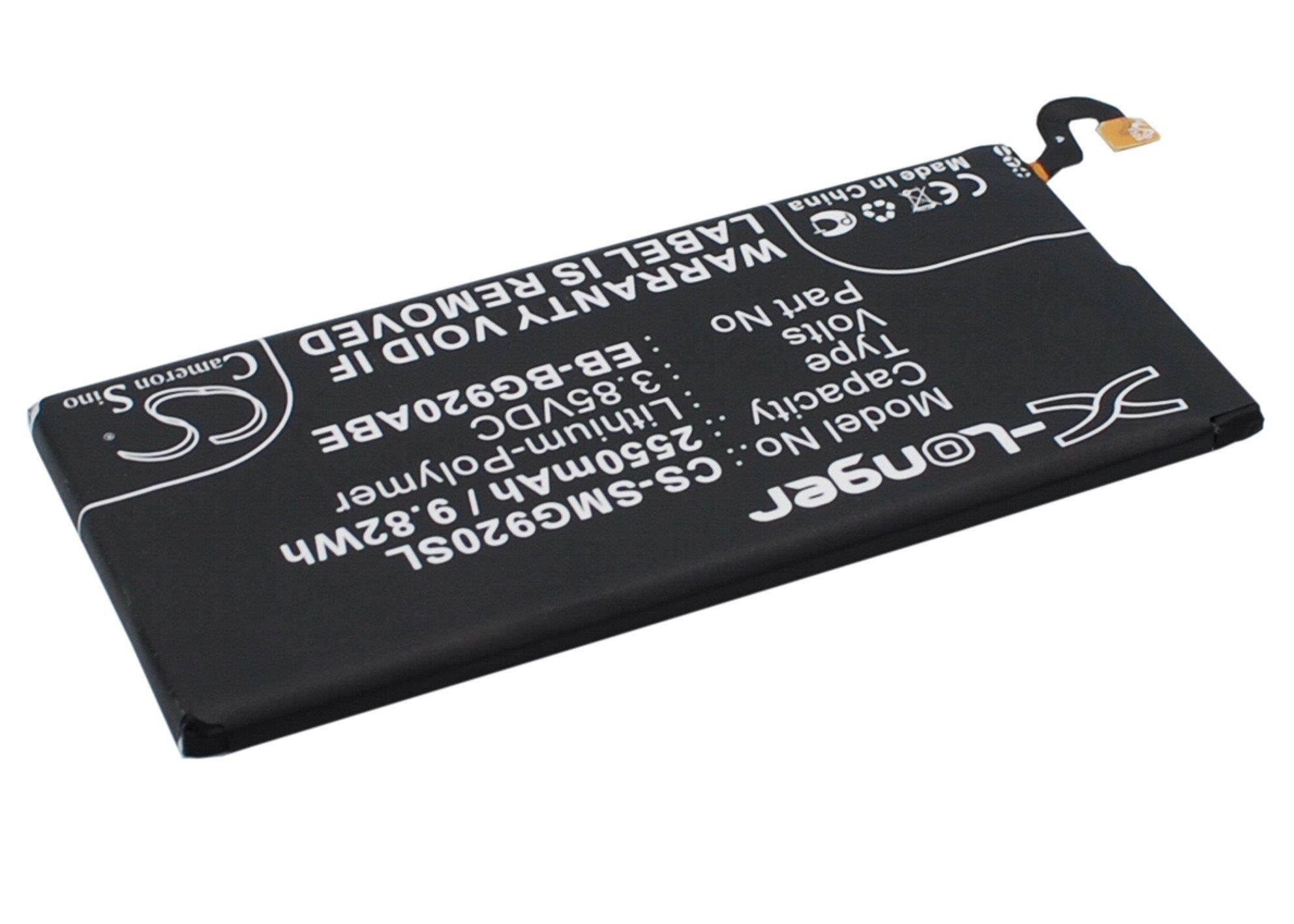 2550mAh / 9.82Wh Battery For SAMSUNG SM-G920R, SM-G920R4, SM-G920S, SM-G920T, SM-G920V,
