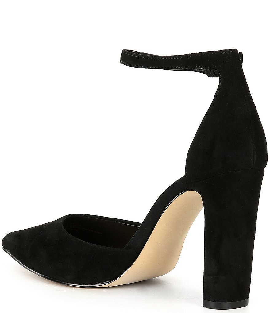 Gibson & Latimer Penny Suede Block Heel Pumps