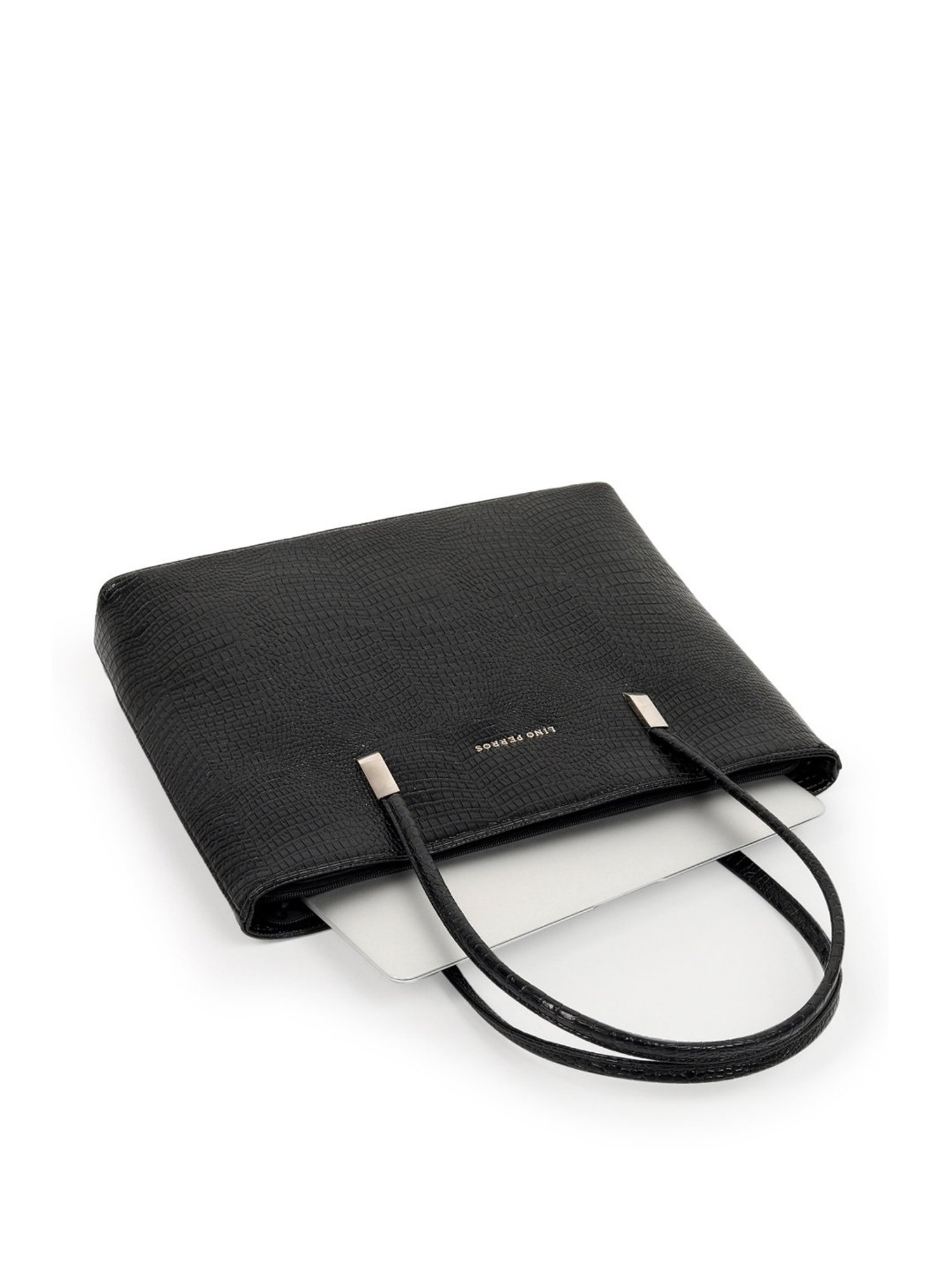 Lino Perros Black Textured Large Tote Handbag