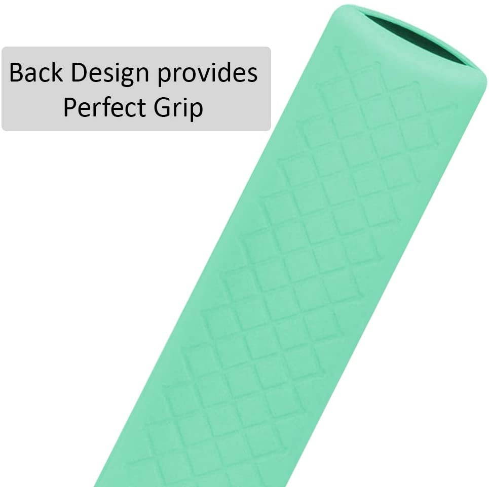 Shockproof Protective Silicone Case/Covers Compatible with All-New Alexa Voice Remote for Fire TV Stick 4K, Fire TV Stick (2nd Gen), Fire TV (3rd Gen) - Green/Light Blue/Mint