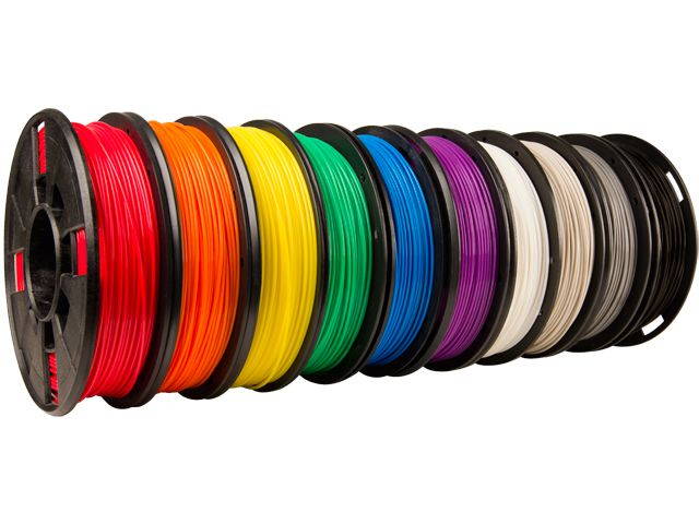 Makerbot MP06591 True Green True Blue True Purple True White True Red True Orange True Yellow Cool Gray Warm Gray True Black 1.75mm Spool Diameter: 5.90" / 15.00 cm Spool Width: 1.57" / 4.00 cm Spool