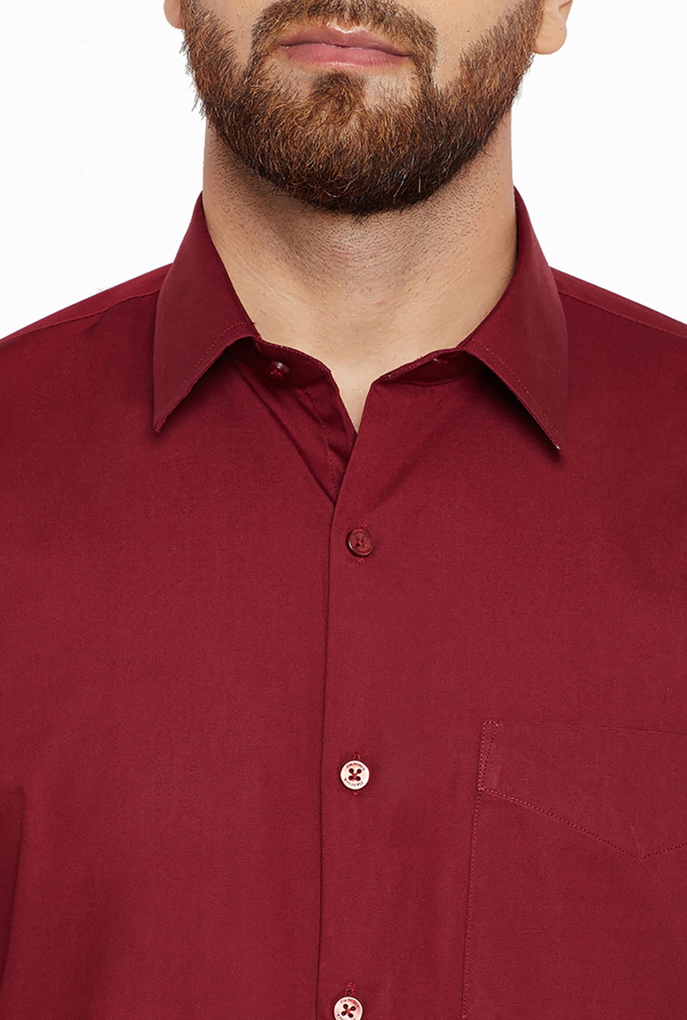 Hancock Maroon Slim Fit Shirt