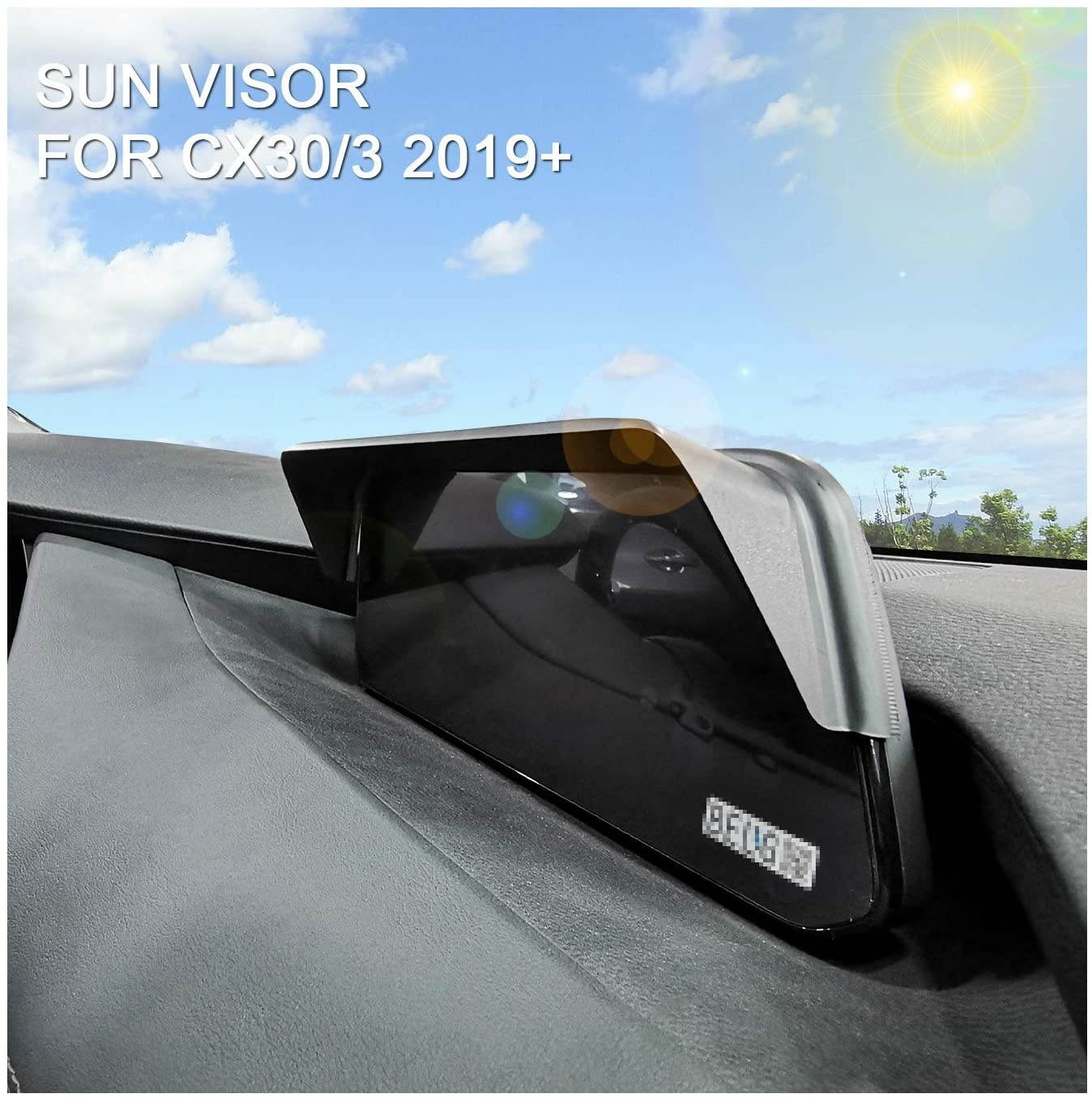 YEE PIN Vehicle Navigation Sun Shade Visor for 2019 2020 Mazda CX-30 CX30 Screen, GPS Navigation Sun Hood Anti Reflective Anti Glare Shield