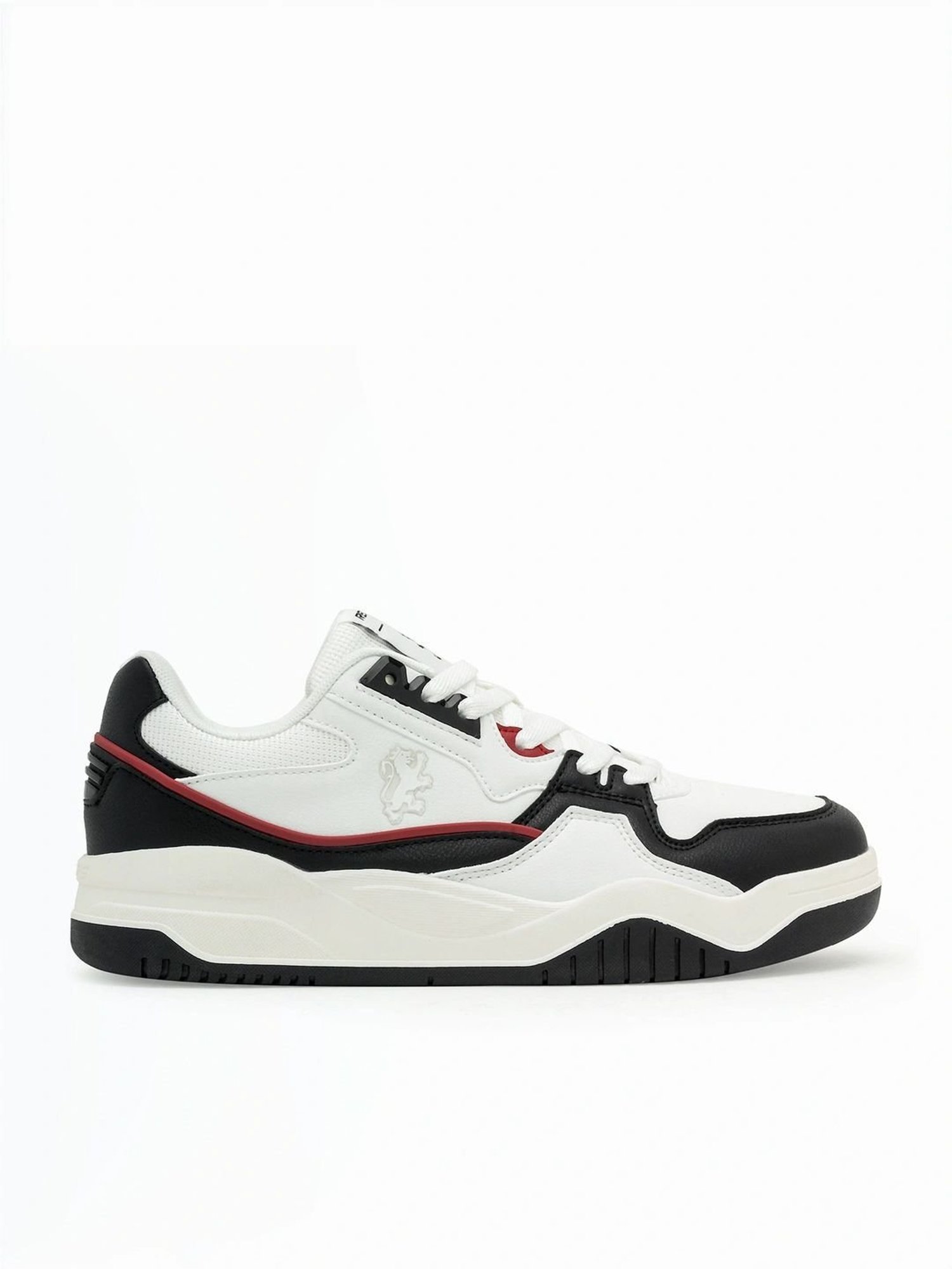 Red Tape Men's Slam Dunk Classics Black & White Casual Sneakers