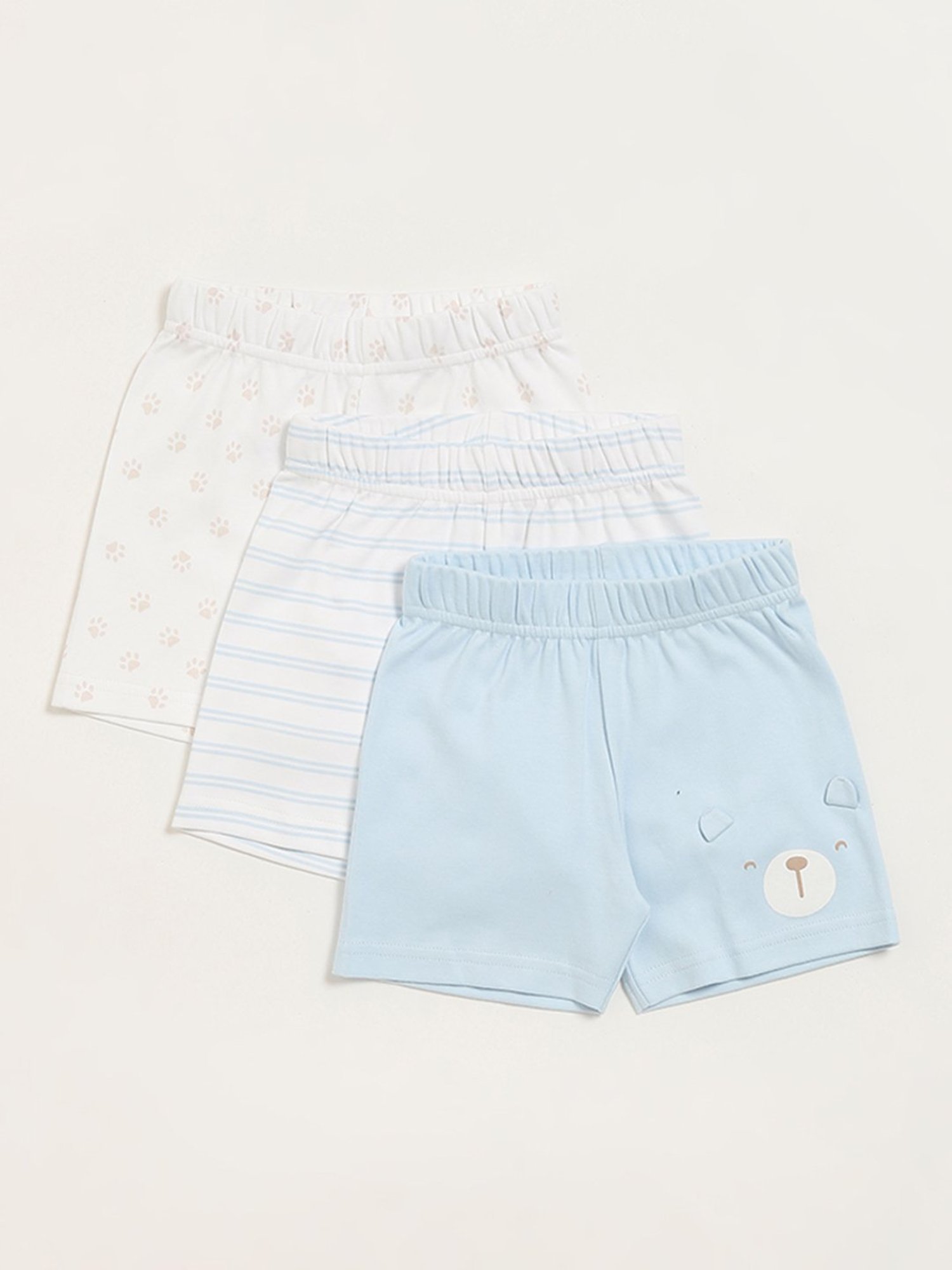 HOP Baby by Westside Assorted Multicolor Printed Shorts - Pack of 3