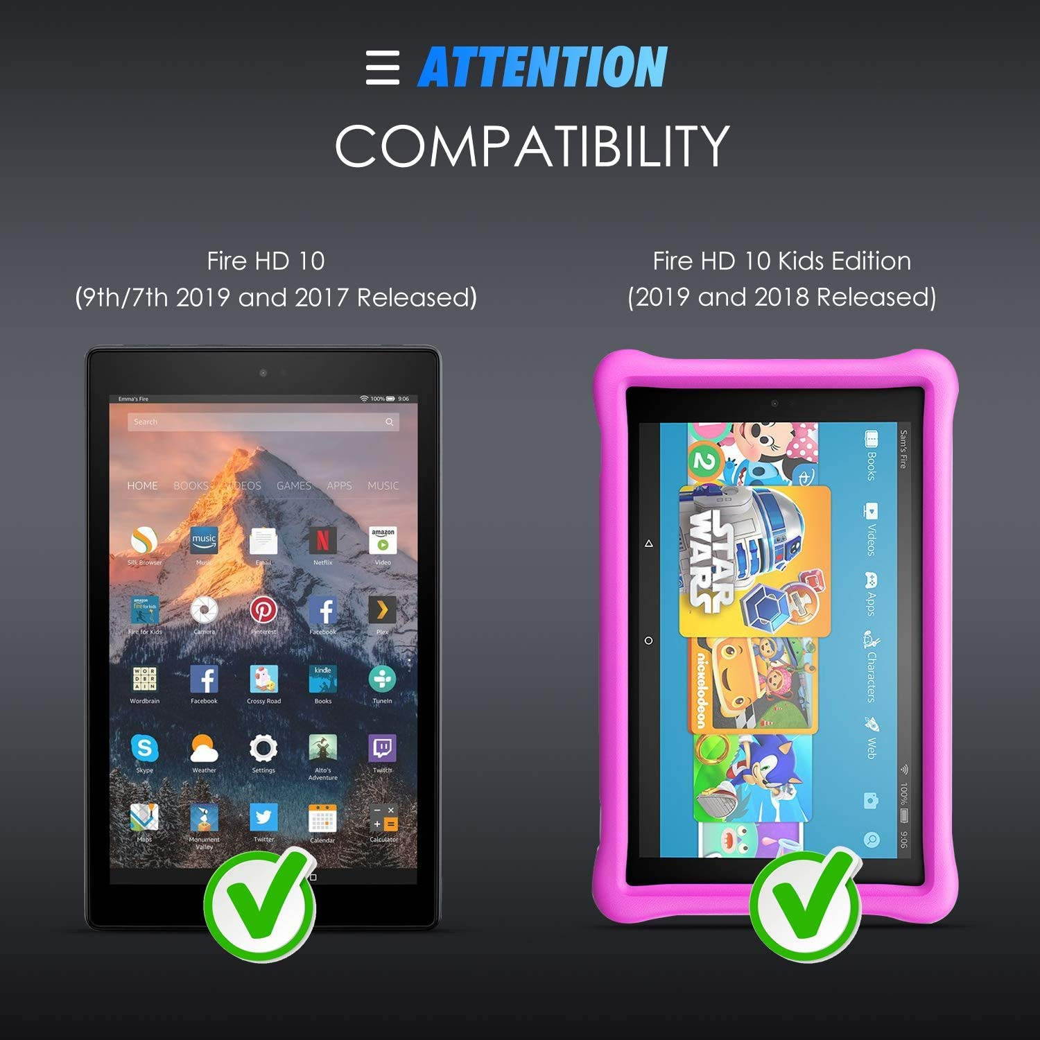 [3 PACK] Fire HD 10 Screen Protector, SPARIN Tempered Glass Screen Protector for All-New Fire HD 10 and Fire HD 10 Kids Edition (9th and 7th Generation, 2019 and 2017 Release)