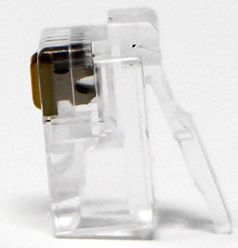 RJ9 4P4C Modular Headset Connector -Tupavco TP808 - (100 Pack per Bag) Phone Connectors - RJ9/RJ10/RJ22 Jack Crimp End Crimper for Telephone Cable/Cord Handset
