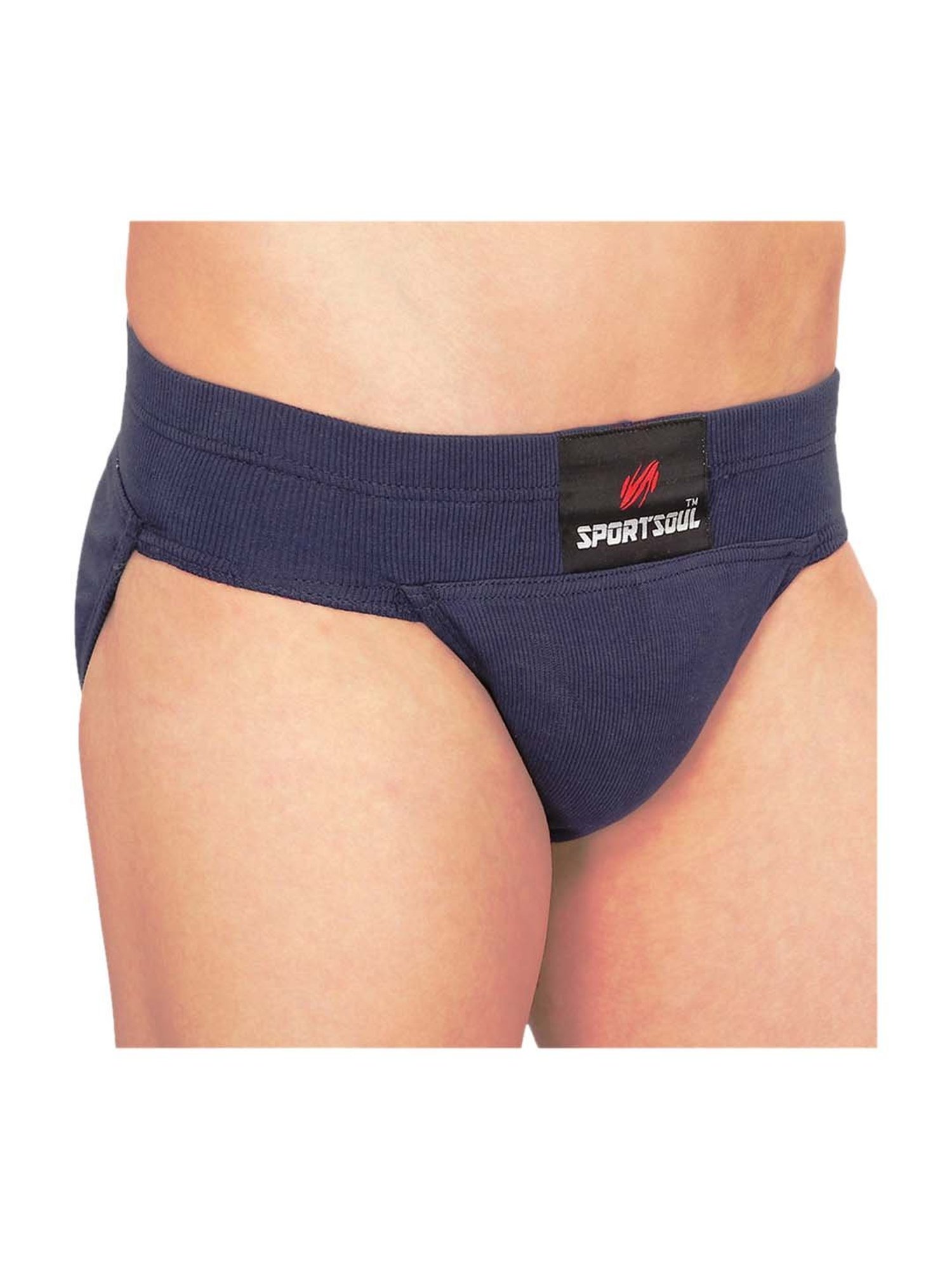 SportSoul Black & Navy Cotton Gym & Athletic Supporter (2XL x 2)