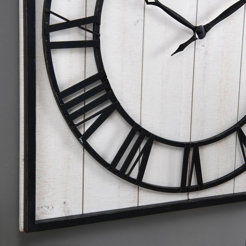 Calvin Farmhouse Square Shiplap Clock - FirsTime
