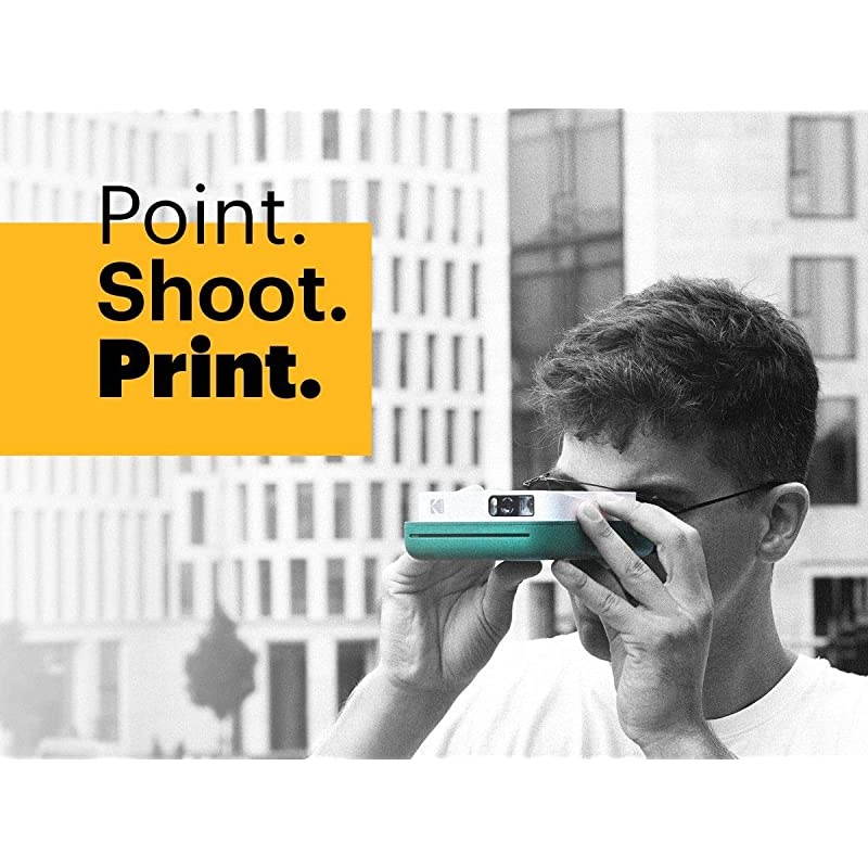 KODAK Smile Classic Digital Instant Camera with Bluetooth Green 16MP Pictures 35 Prints Per Charge Includes Starter Pack 35 x 425  Photo Paper Sticker Frames Edition