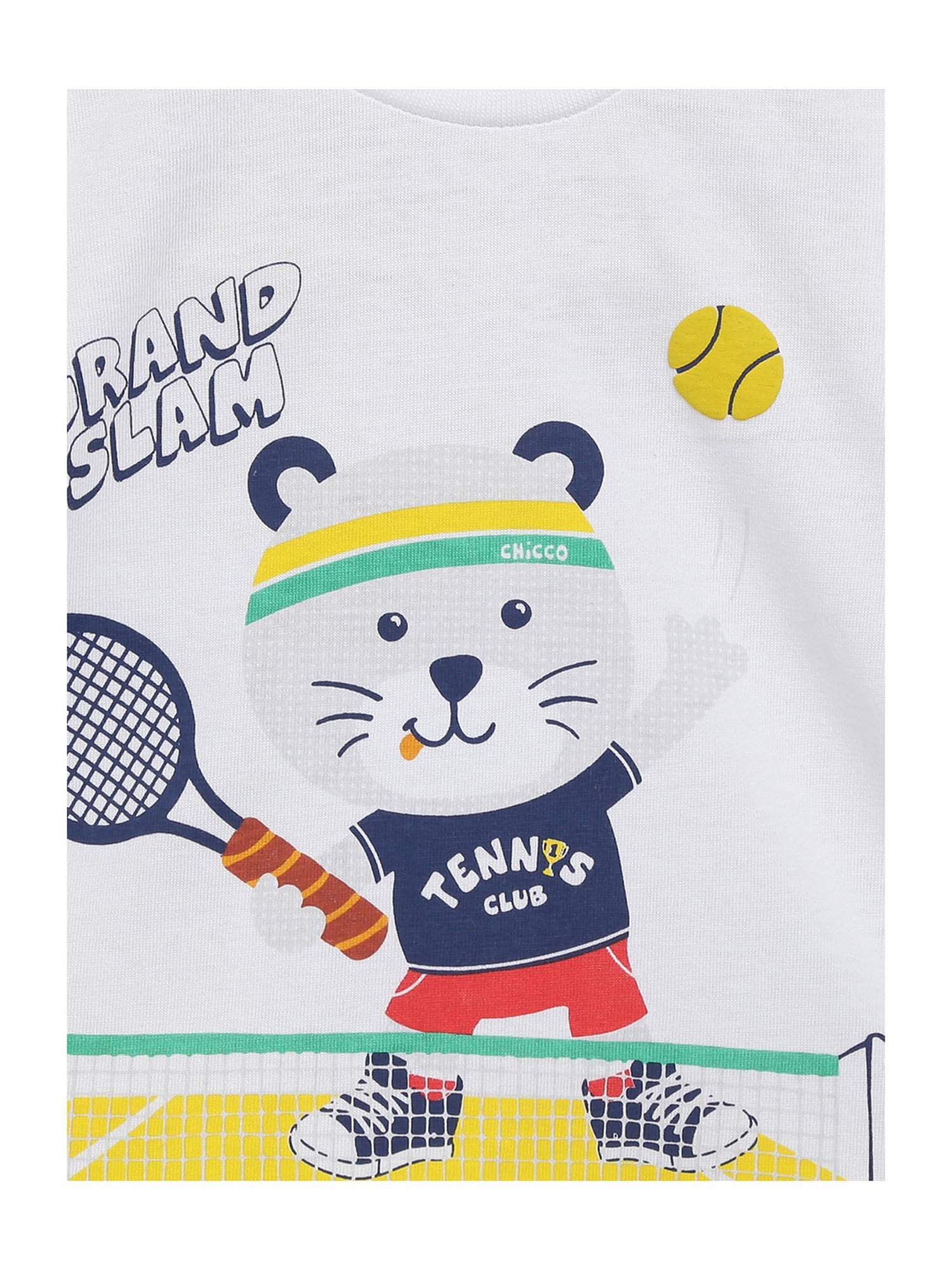 Chicco Kids White & Yellow Printed T-Shirt