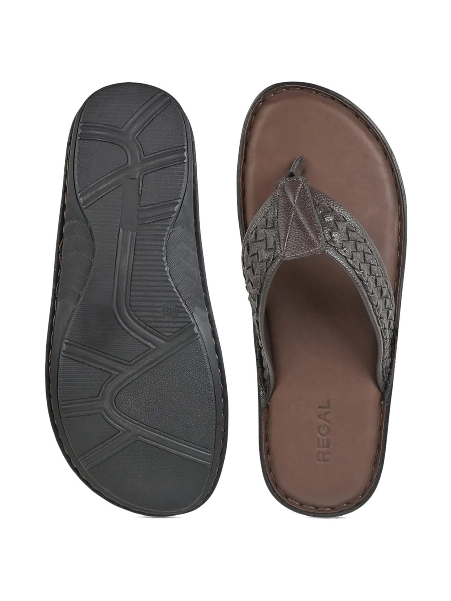 Regal Men's Brown Thong Sandals