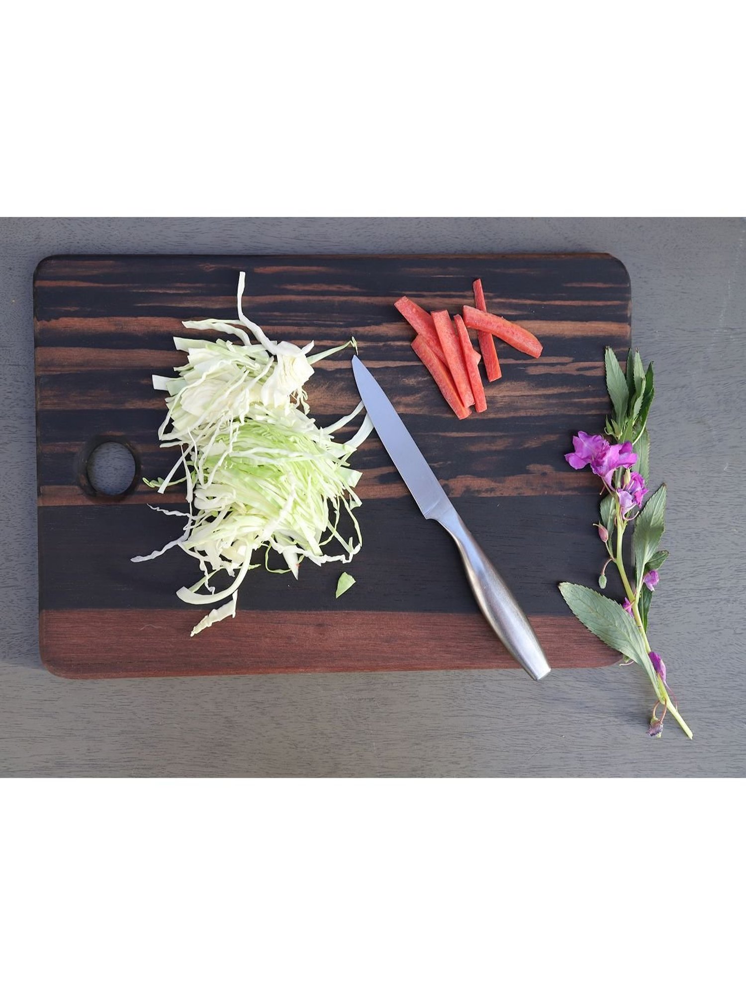 ICRAFT Chef Brown Ebony Wood Chopping Board - Set of 1