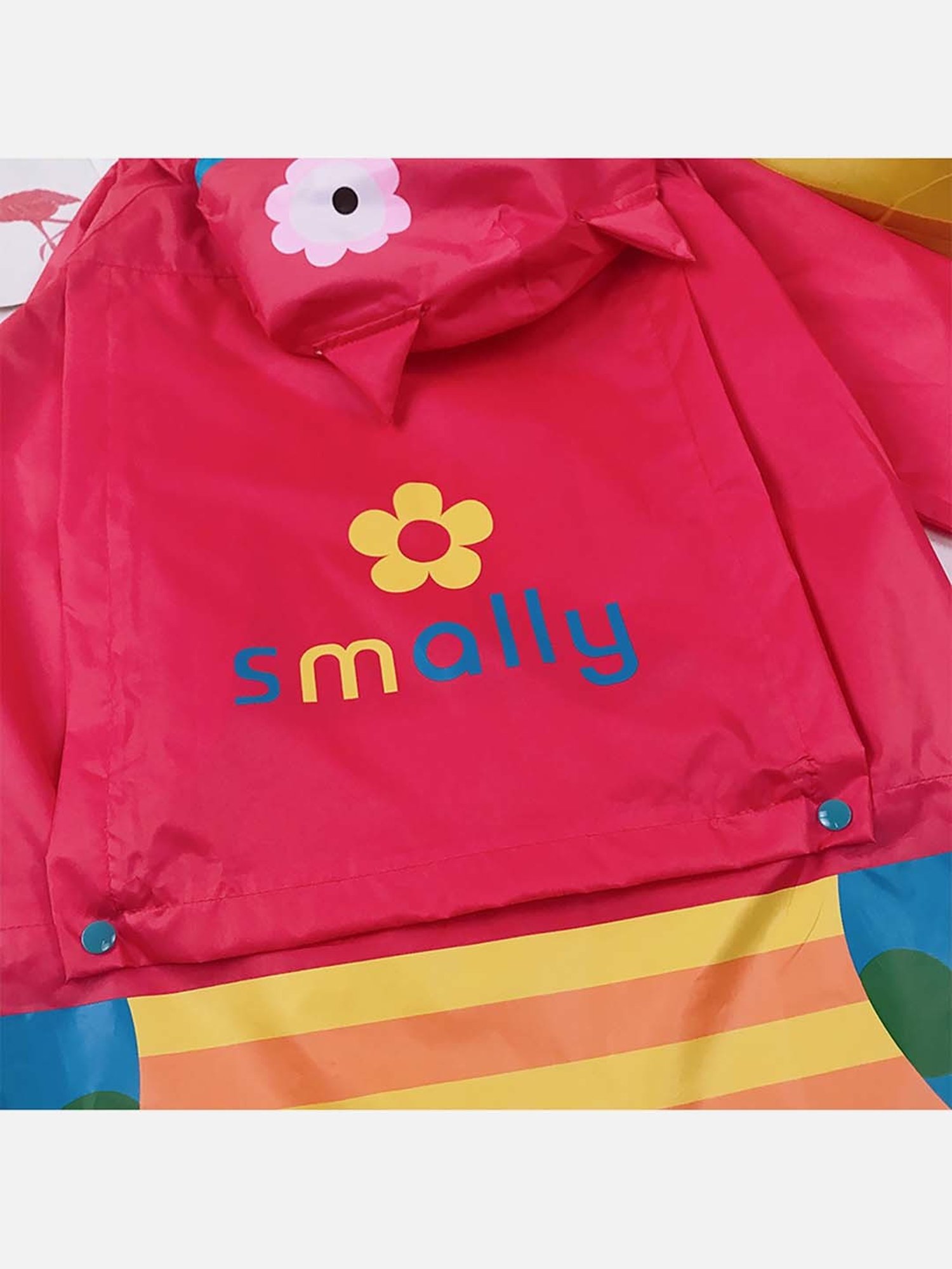 Little Surprise Box Kids Pink Printed Full Sleeves Raincoat