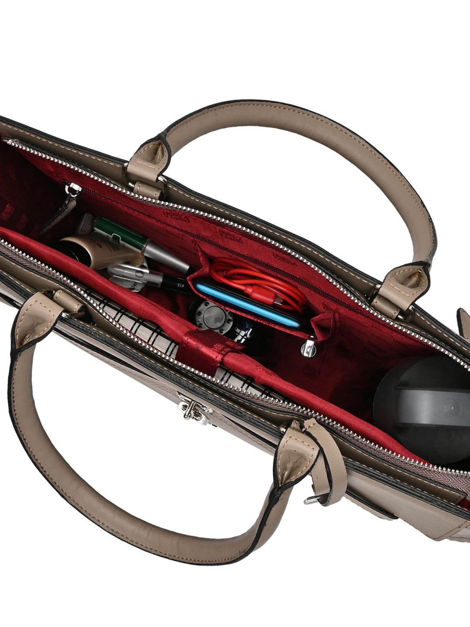 Horra Grey Solid Laptop Handbag