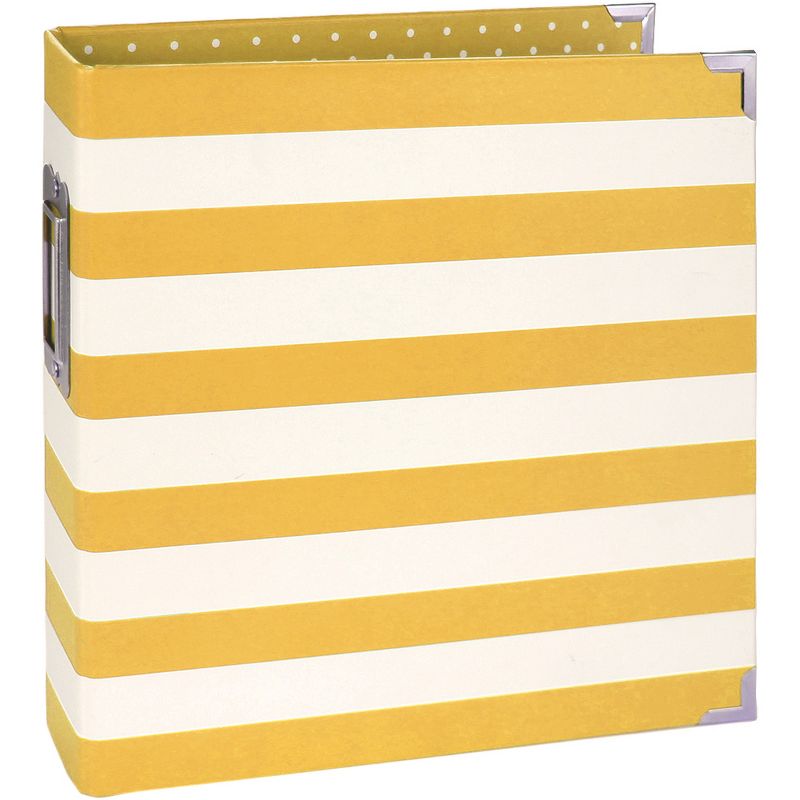 Simple Stories Sn@p! Designer Binder 6"X8"-Yellow Stripe