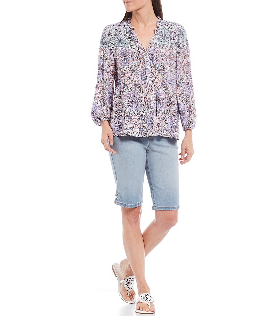 Code Bleu Chelsea Lace Up Hem Detail Bermuda Shorts