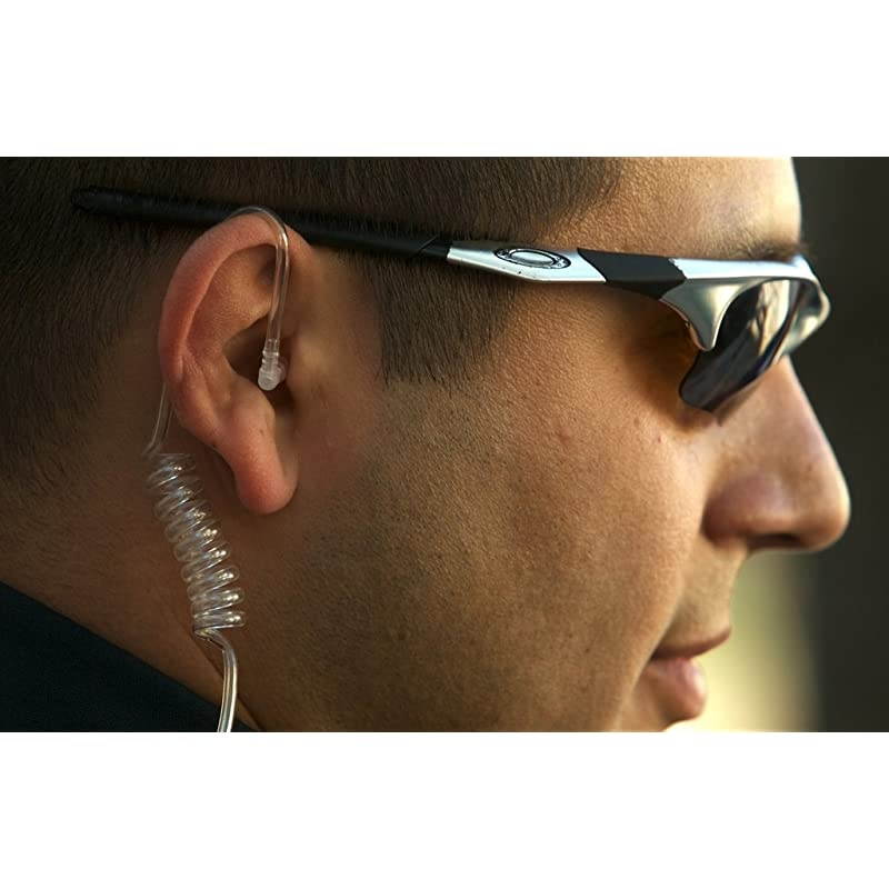 2Pin Covert Acoustic Tube Walkie Talkie Earpiece Two Way Radio Earpiece with a PTT Mic Compatible with Walkie Talkie Headset Brands Kenwood Puxing Wouxun Baofeng Pack of 2