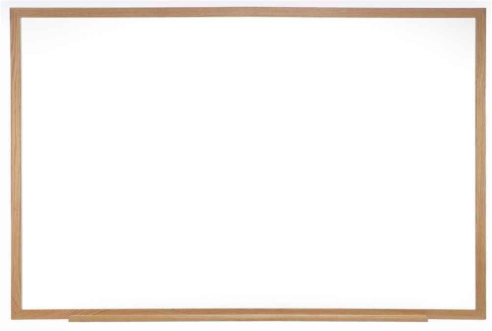 18.0" x 24.0" Wood Frame Non-Magnetic Whiteboard