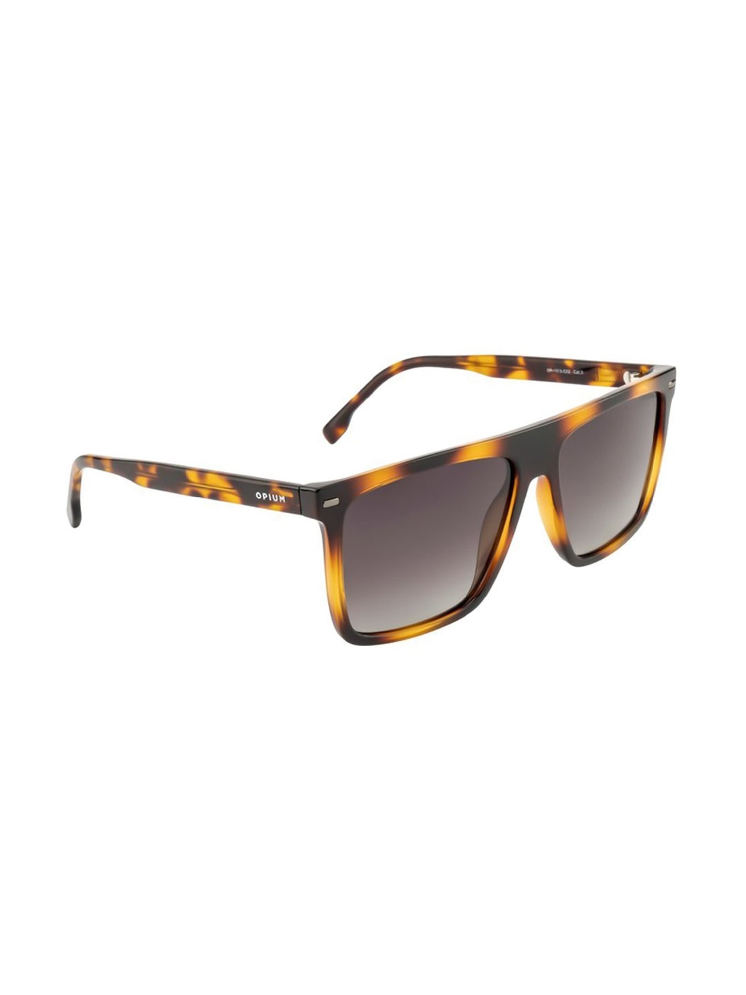 Opium Brown Square Polarized Sunglasses for Men