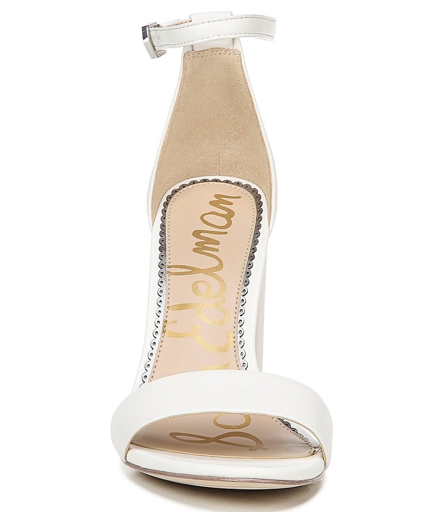 Sam Edelman Yaro Leather Ankle Strap Block Heel Dress Sandals