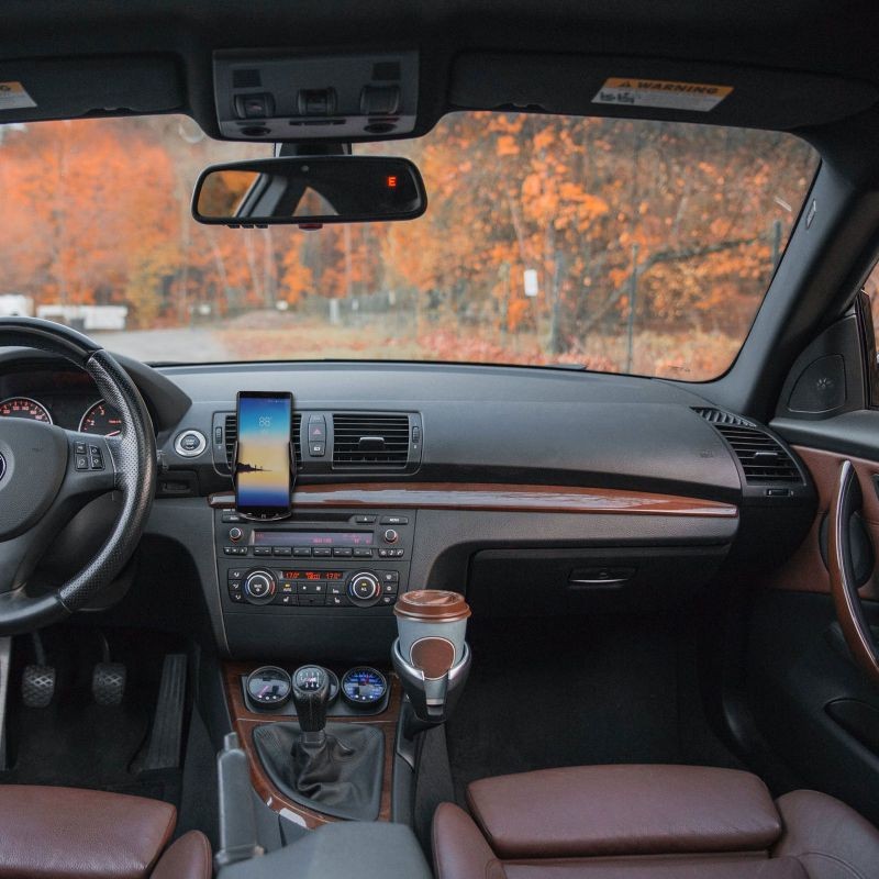 Car Multifunctional Cup Holder Auto-multi Cup Case Drinking Bottle Holder Organizer Storage Box (Black)