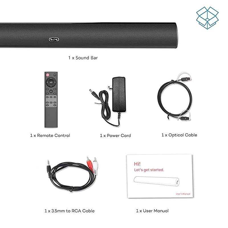 bar Bestisan bar Wired and Wireless Bluetooth 50 Speaker for TV 28 Inches Optical Cable Included DSP Bass Adjustable Wall Mountable