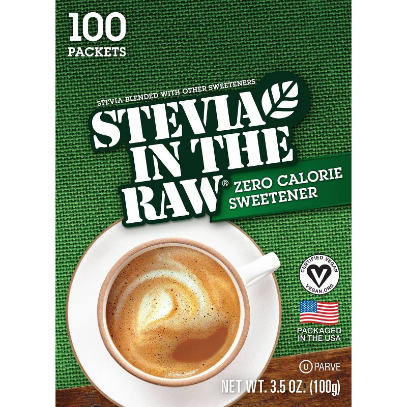Stevia In The Raw Zero Calorie Sweetener Packets - 100ct/3.5oz